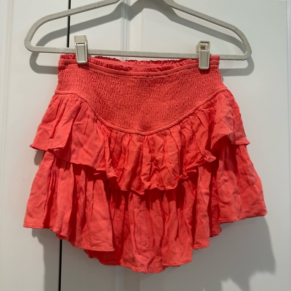 Rock N Rags Sunshine Daydream Skirt in Coral | Tiered Preppy Skirt | NWOT Sz: S - Picture 15 of 16